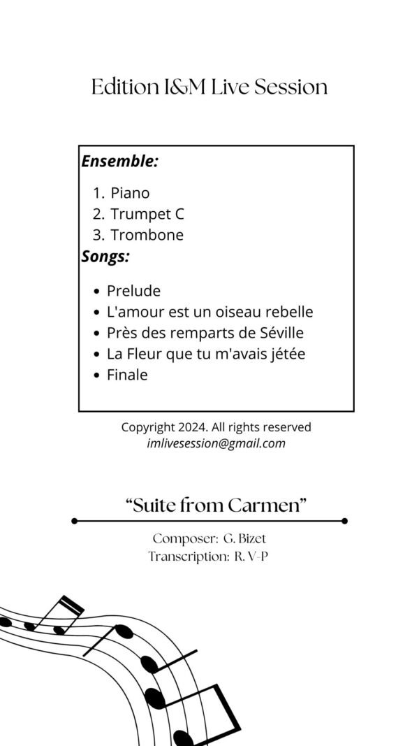 CARMEN SUITER Suite from Carmen (Piano, Trump. & Tromb.)