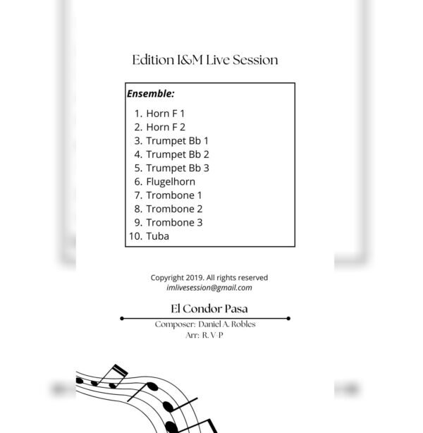 CONDOR El Condor Pasa (Brass Ensemble)