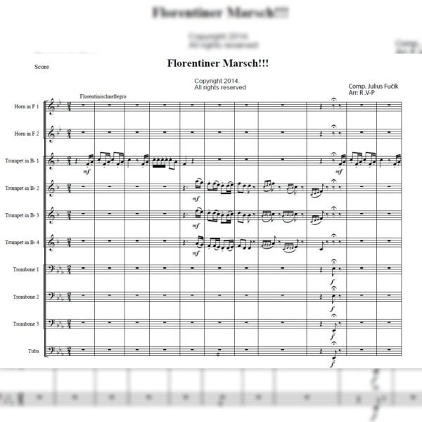 FLORENTINER Florentiner March (Brass Ensemble)