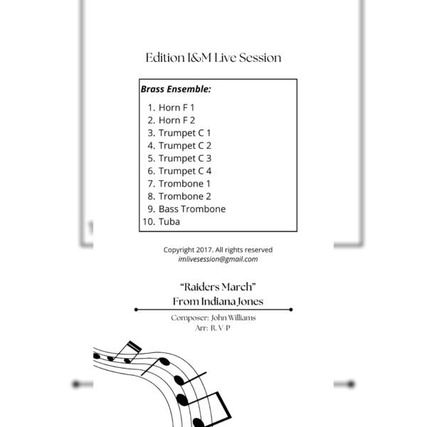 INDIANA TT Indiana Jones Theme (Brass Ensemble)