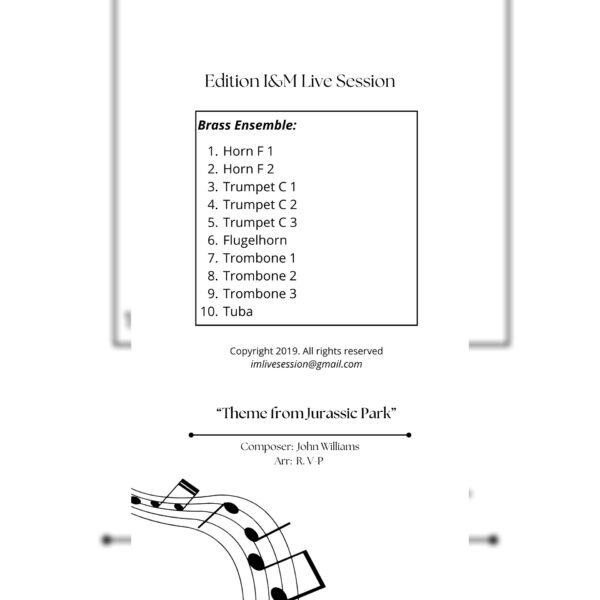 JURASSIC PARK Jurassic Park Theme (Brass Ensemble)
