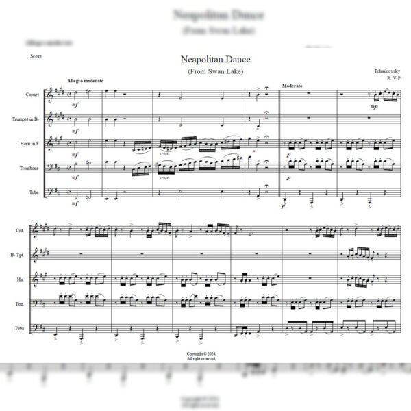 NEAPOLITAN SCORE Neapolitan Dance (Brass Quintet)
