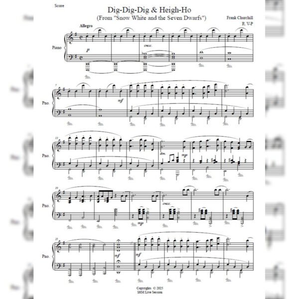 BLANCA SCORE Heigh-Ho (Piano)