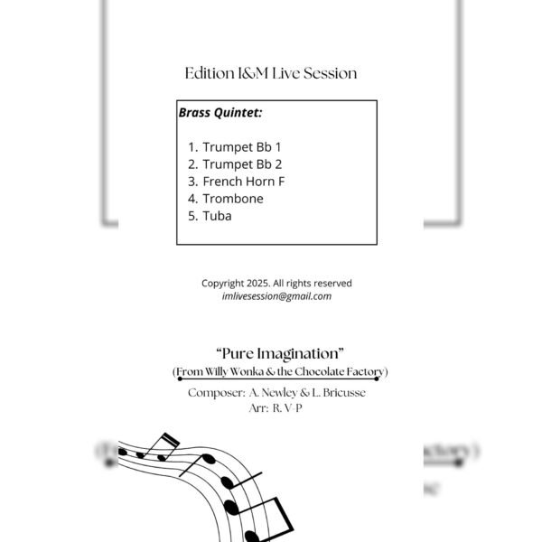 WILLY INTR Pure Imagination (Brass Quintet)
