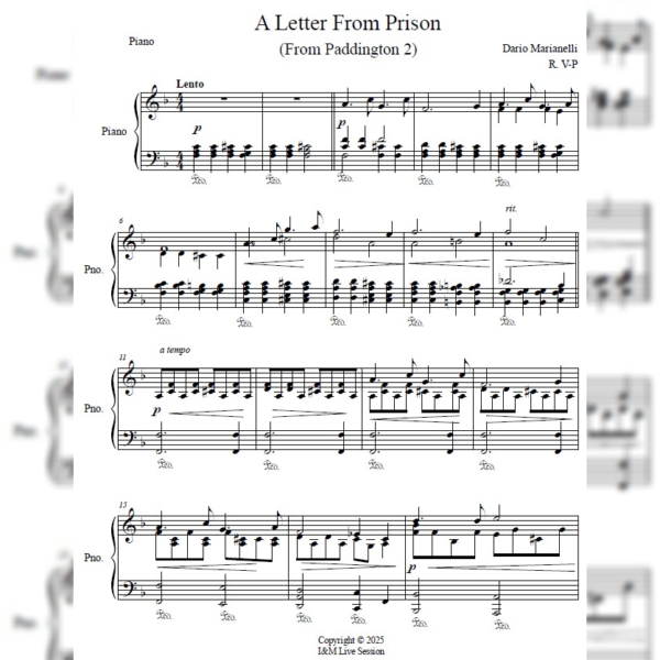 padd piano A Letter From Prison (Piano)