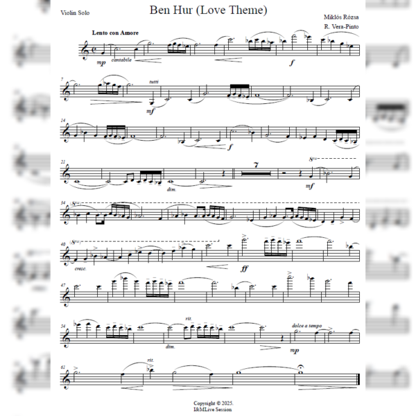 BEN HUR VIOLIN Love Theme (Ben Hur)