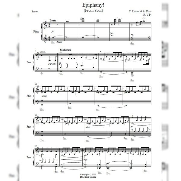 soul score Epiphany from Soul (Piano)