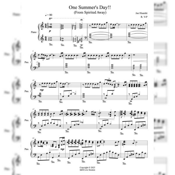 One Summer's Day (Piano)