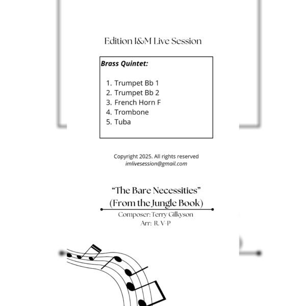 INTRO JUNGLE The Bare Necessities (Brass Quintet)