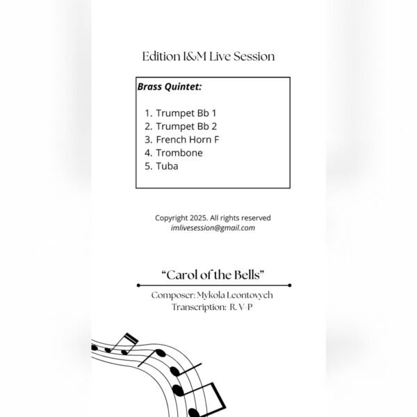 carol intro Carol of the Bells (Brass Quintet)