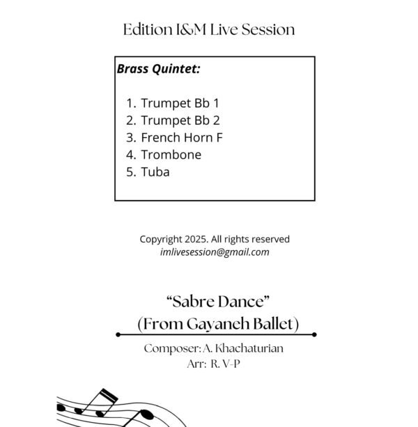 Sabre Dance (Brass Quintet)