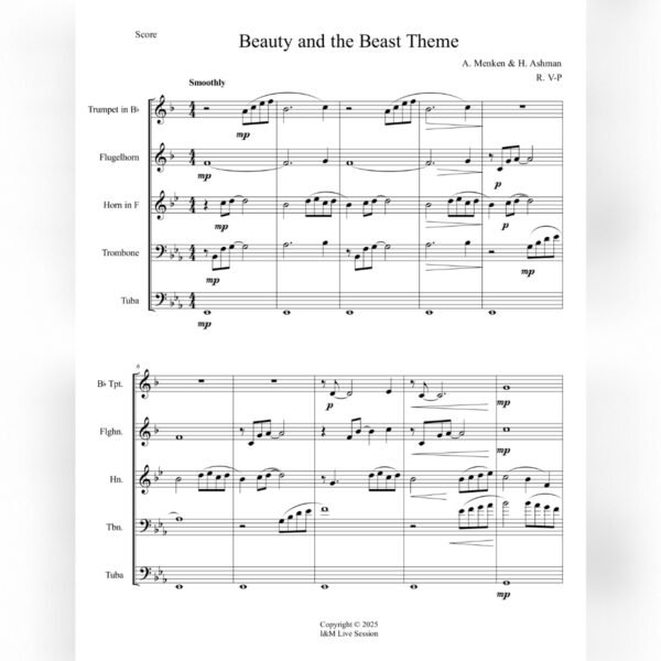 Beauty And The Beast (Brass Quintet)