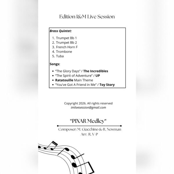 PIXAR Medley (Brass Quintet)