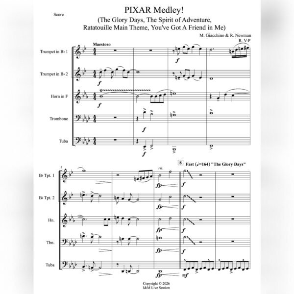 PIXAR Medley (Brass Quintet)