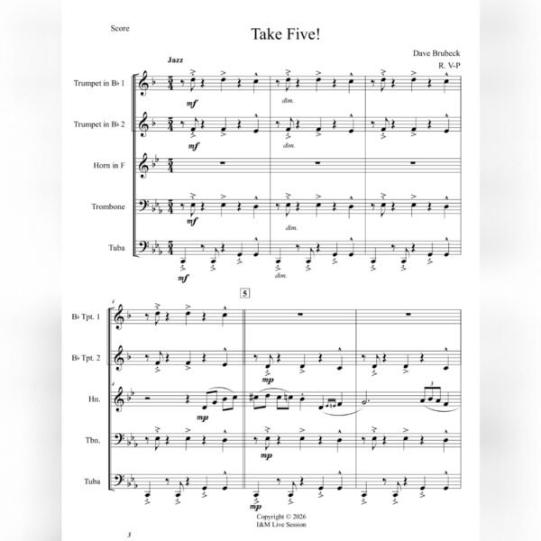 Take Five (Brass Quintet)