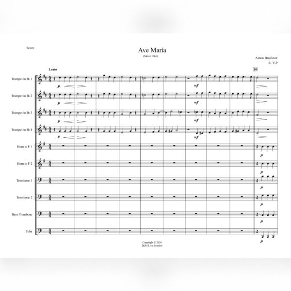 Ave Maria WAB6 (Brass Ensemble)