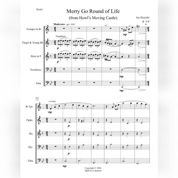 Howl’s Moving Castle (Brass Quintet)