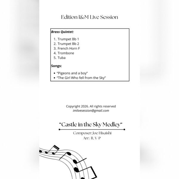 CASTLE SKY INTRO Castle in the Sky Medley (Brass Quintet)