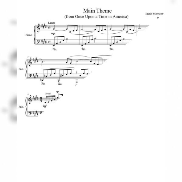 once upon a time score Once Upon a Time in America Theme (Piano)